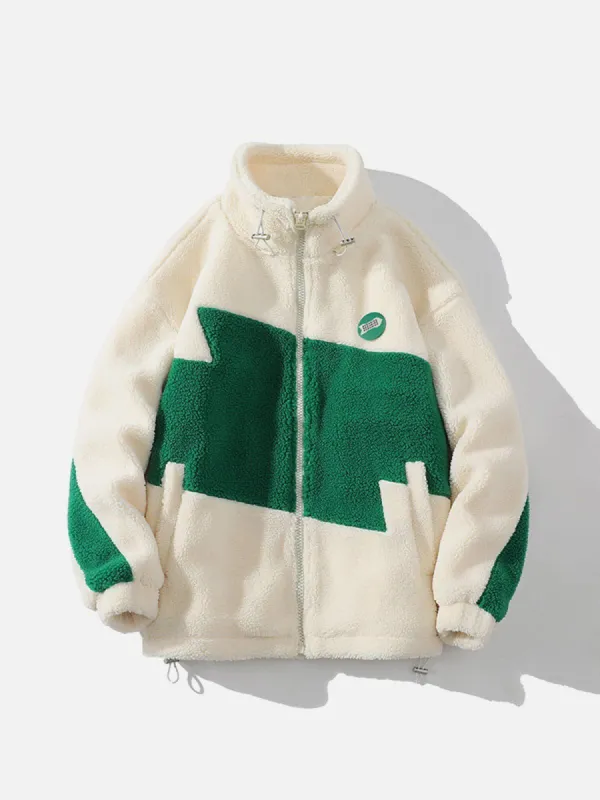 Contrast Sherpa Winter Coat sold by Yugen Theory