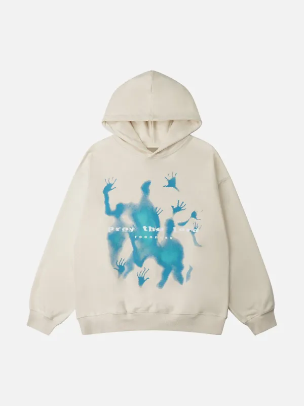 Abstraction Shadow Print Hoodie sold by Yugen Theory