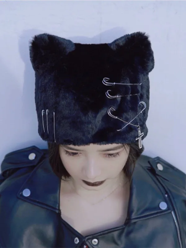 Dark Plush Pin Cross Hat sold by Yugen Theory