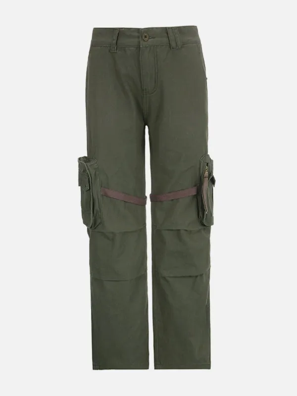 Ribbons Zipper Cargo Pants sold by Yugen Theory