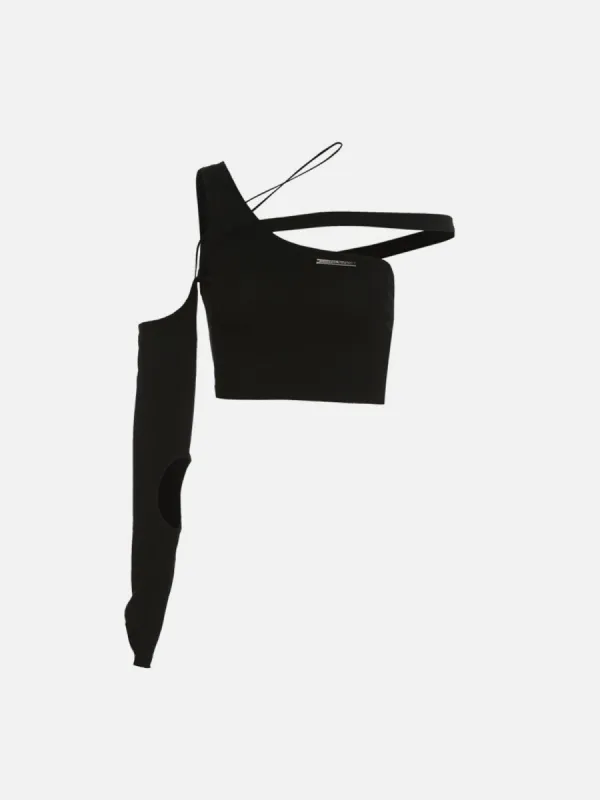 Single Shoulder Short Sleeve Shirt sold by Yugen Theory