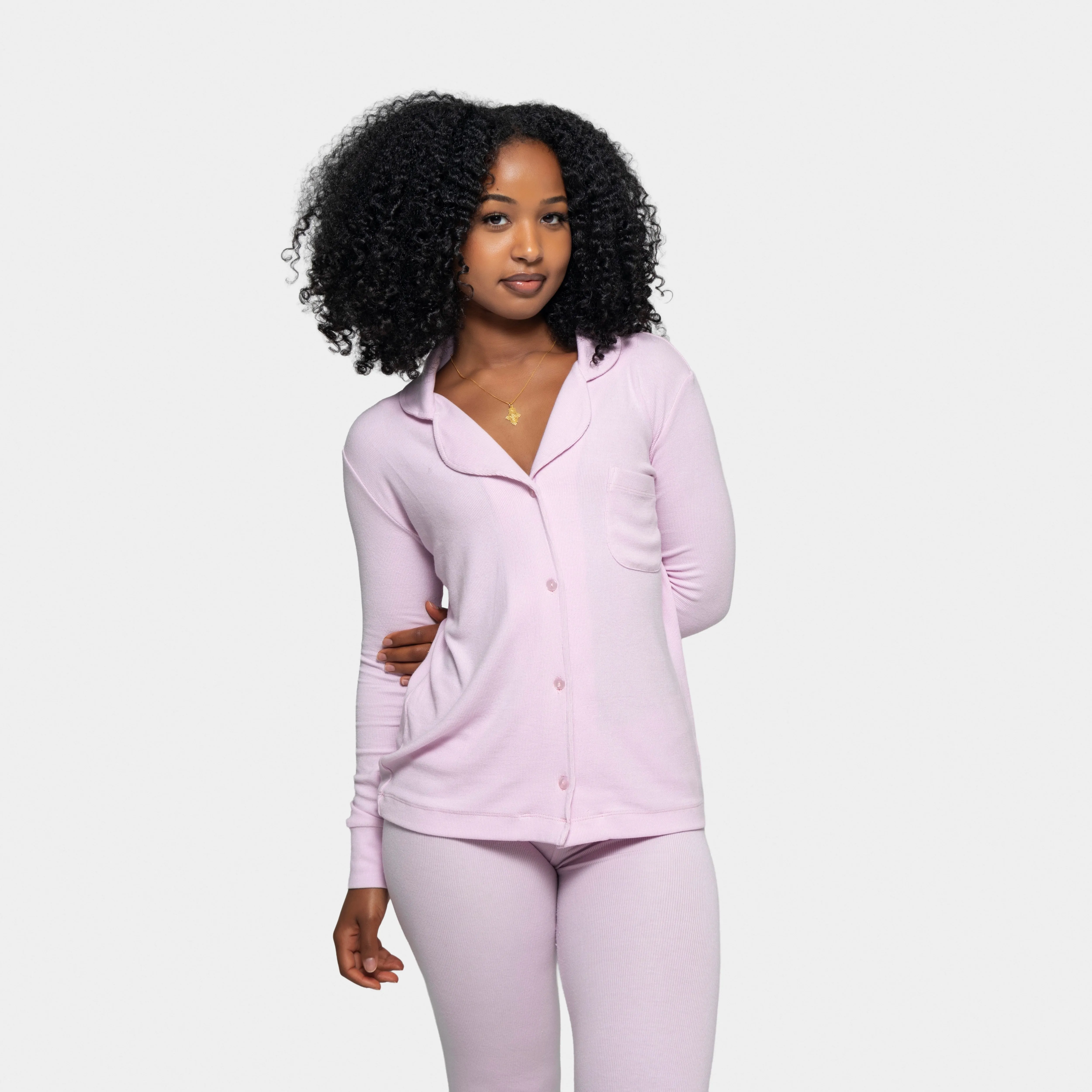 LONG SLEEVE BUTTON UP TOP sold by Stript product image thumbnail 3