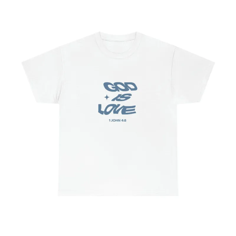 “GOD IS LOVE” 1 John 4:8 Tee - White sold by Revelation Apparel