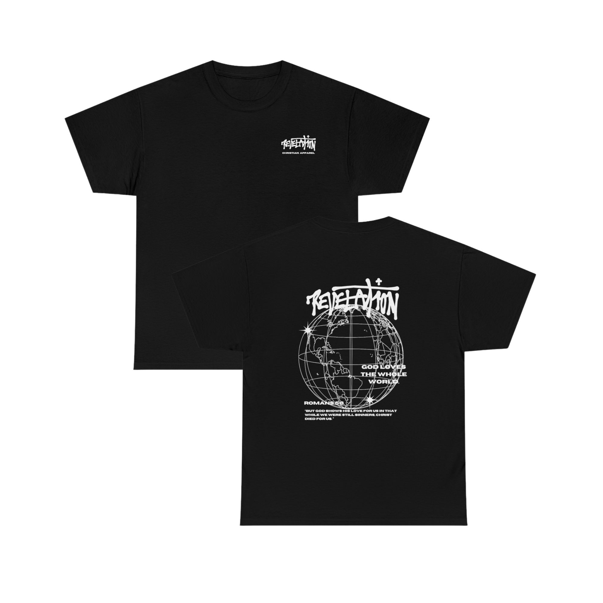 Romans 5:8 "GRAFFITI” Tee - Black sold by Revelation Apparel