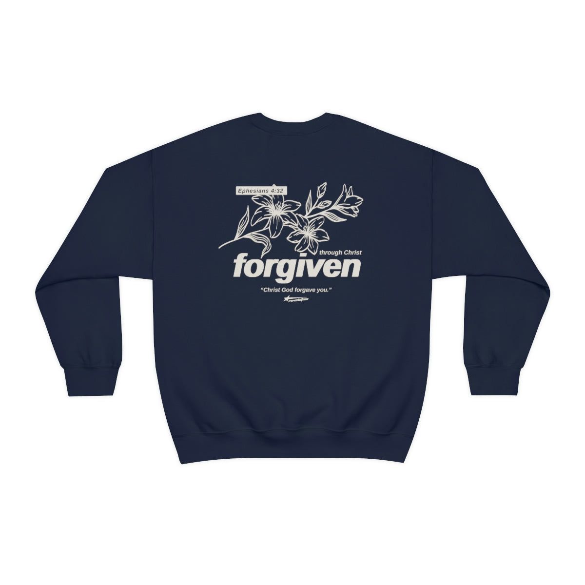 “FORGIVEN” Crewneck - Navy Blue sold by Revelation Apparel product image thumbnail 3