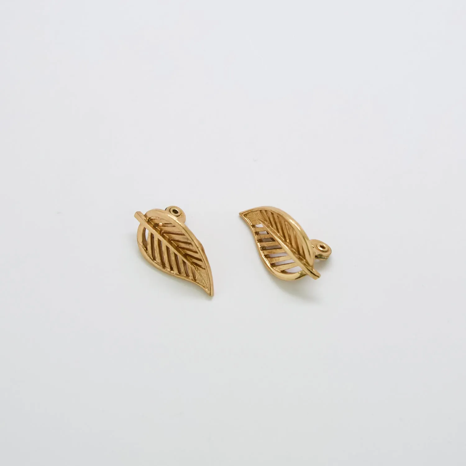 Vintage Monet Gold Leaf Earrings sold by Admiral Row