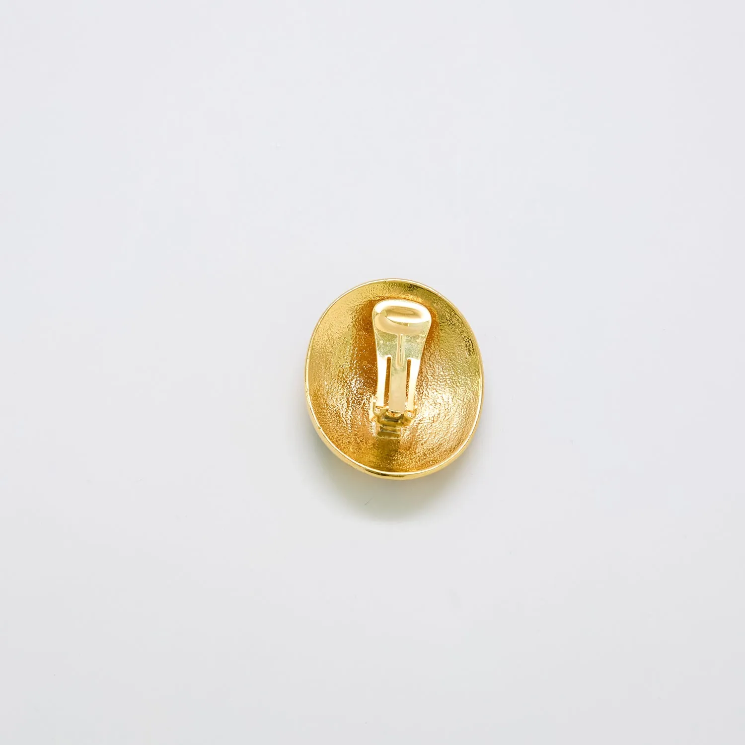 Vintage Abstract Green and Gold Oval Earrings sold by Admiral Row product image thumbnail 4