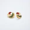Vintage Tri-Color Crescent Earrings sold by Admiral Row