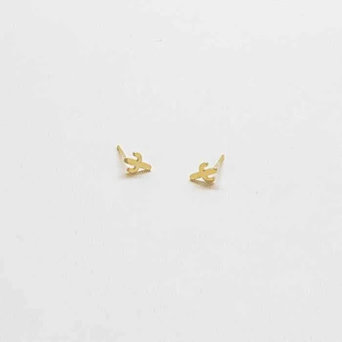 Gold Cactus Stud Earrings - Imperfect sold by Admiral Row