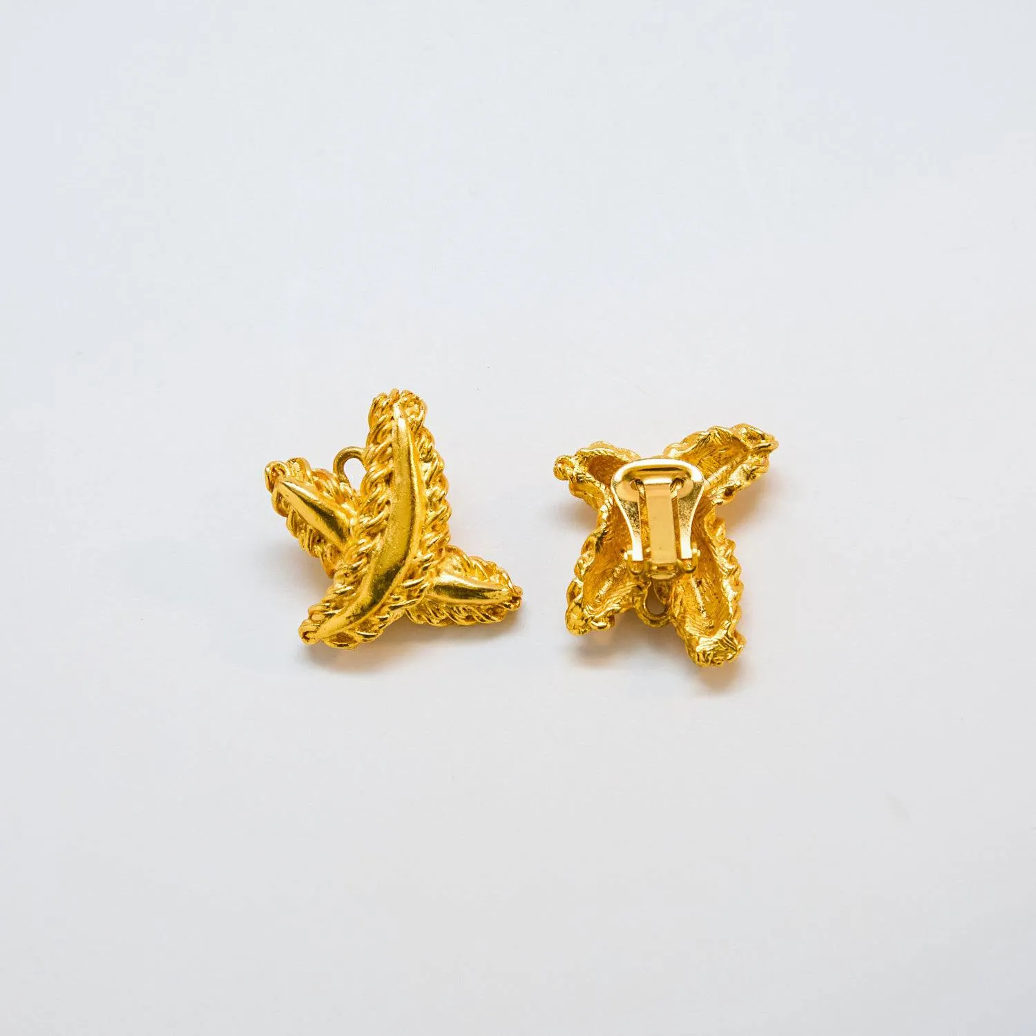 Vintage “X” Ribbon Earrings sold by Admiral Row product image thumbnail 3