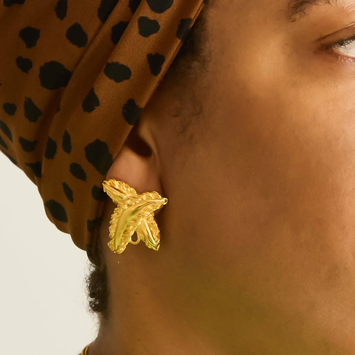 Vintage “X” Ribbon Earrings sold by Admiral Row product image thumbnail 2