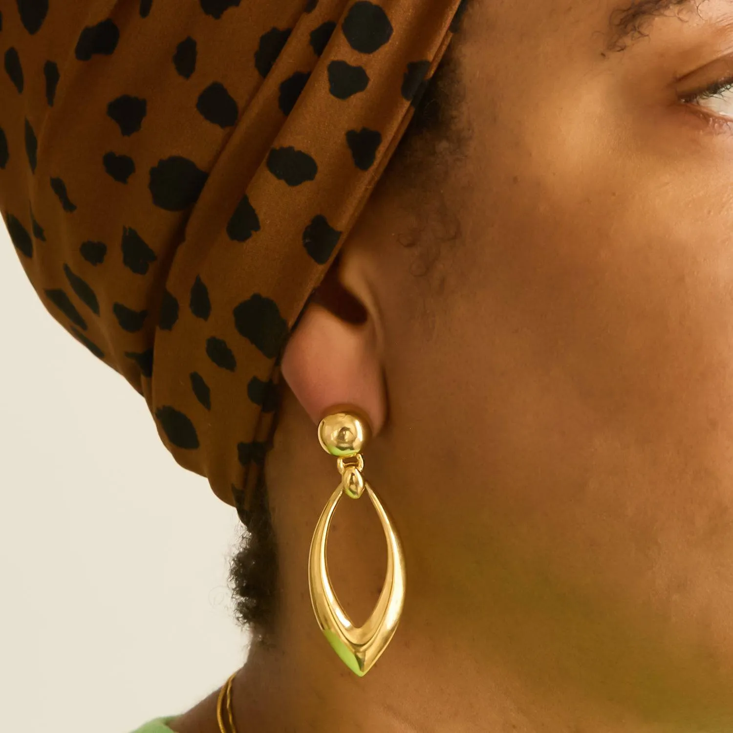 Vintage Pointed Door Knocker Earrings sold by Admiral Row product image thumbnail 2