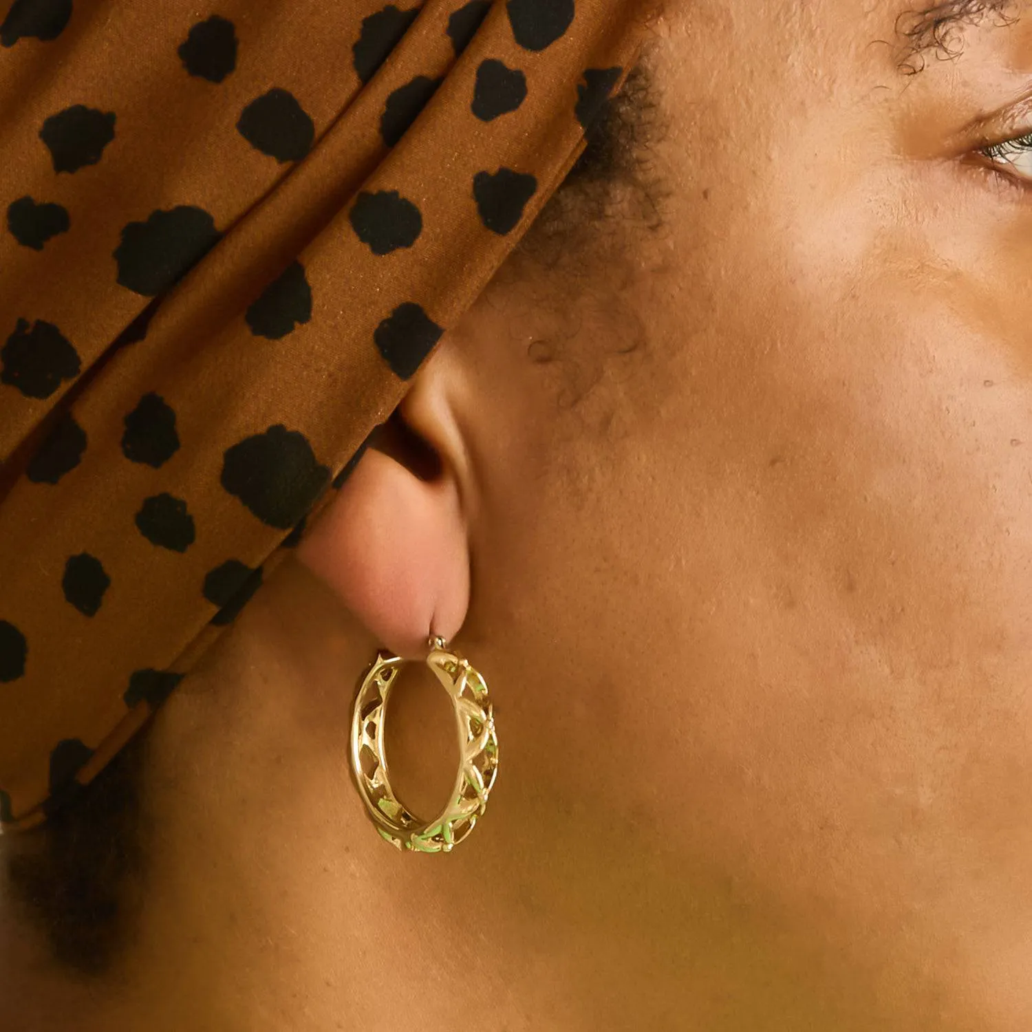 Vintage Napier Cut-out Hoops sold by Admiral Row product image thumbnail 2