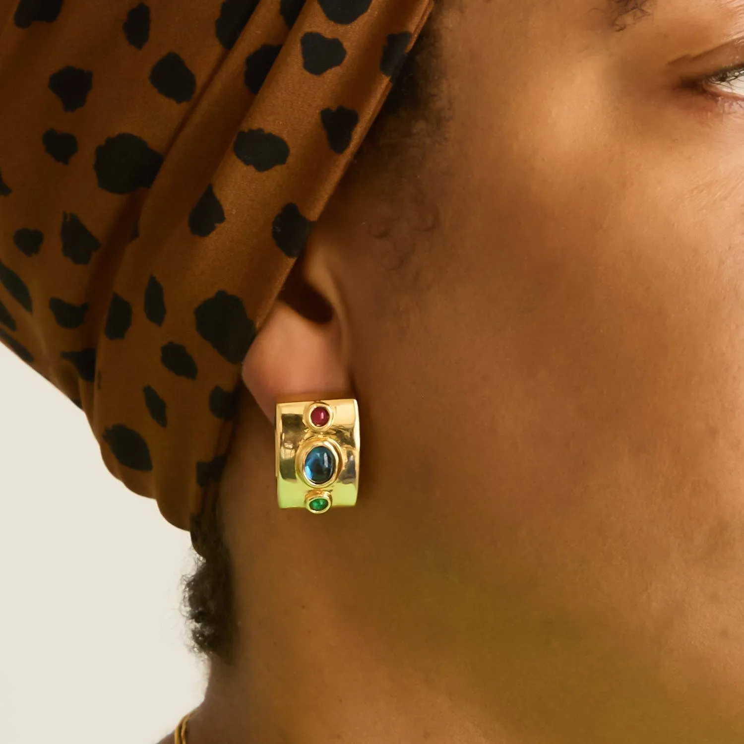 Vintage Geometric Jewel Earrings sold by Admiral Row product image thumbnail 2