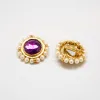 Vintage Blanca Purple Rhinestone and Pearl Earrings sold by Admiral Row