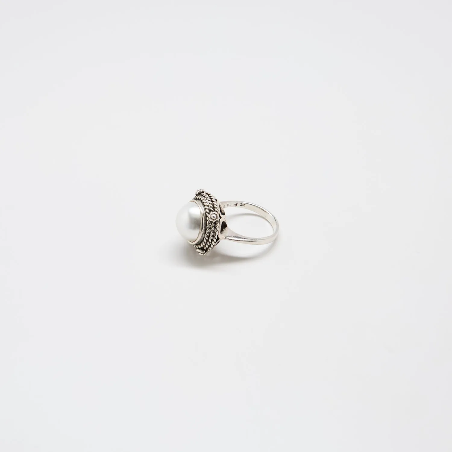 Vintage Pearl Rope Twist Statement Ring sold by Admiral Row product image thumbnail 2