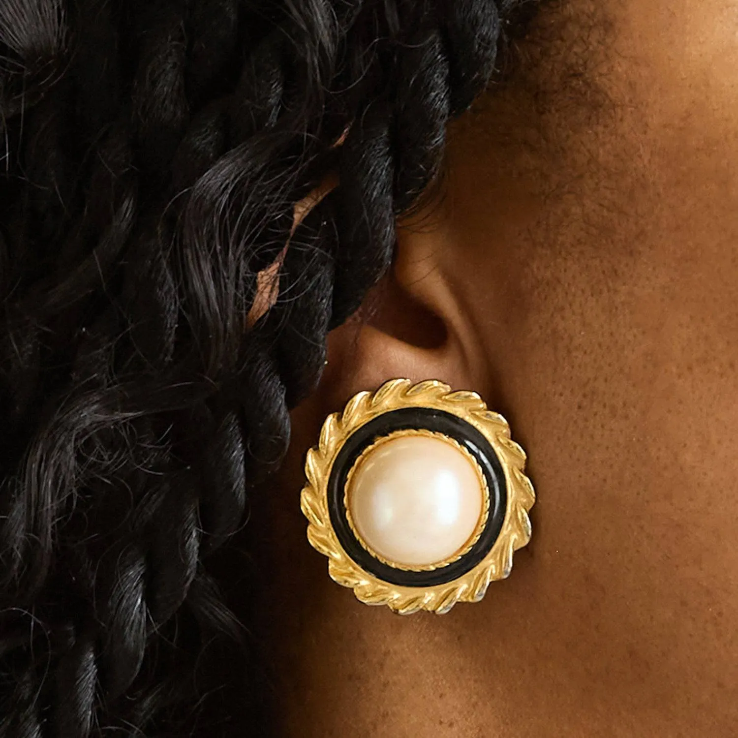 Vintage Park Lane Pearl Twist Earrings sold by Admiral Row product image thumbnail 2