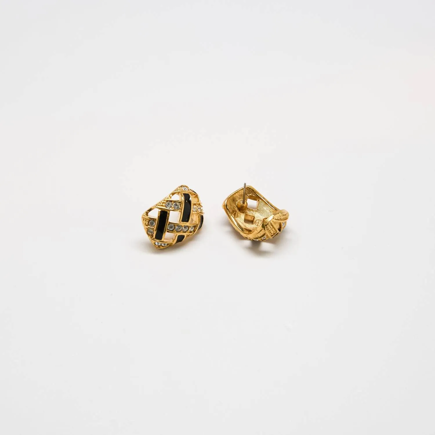 Vintage Swarovski Woven Earrings sold by Admiral Row product image thumbnail 3