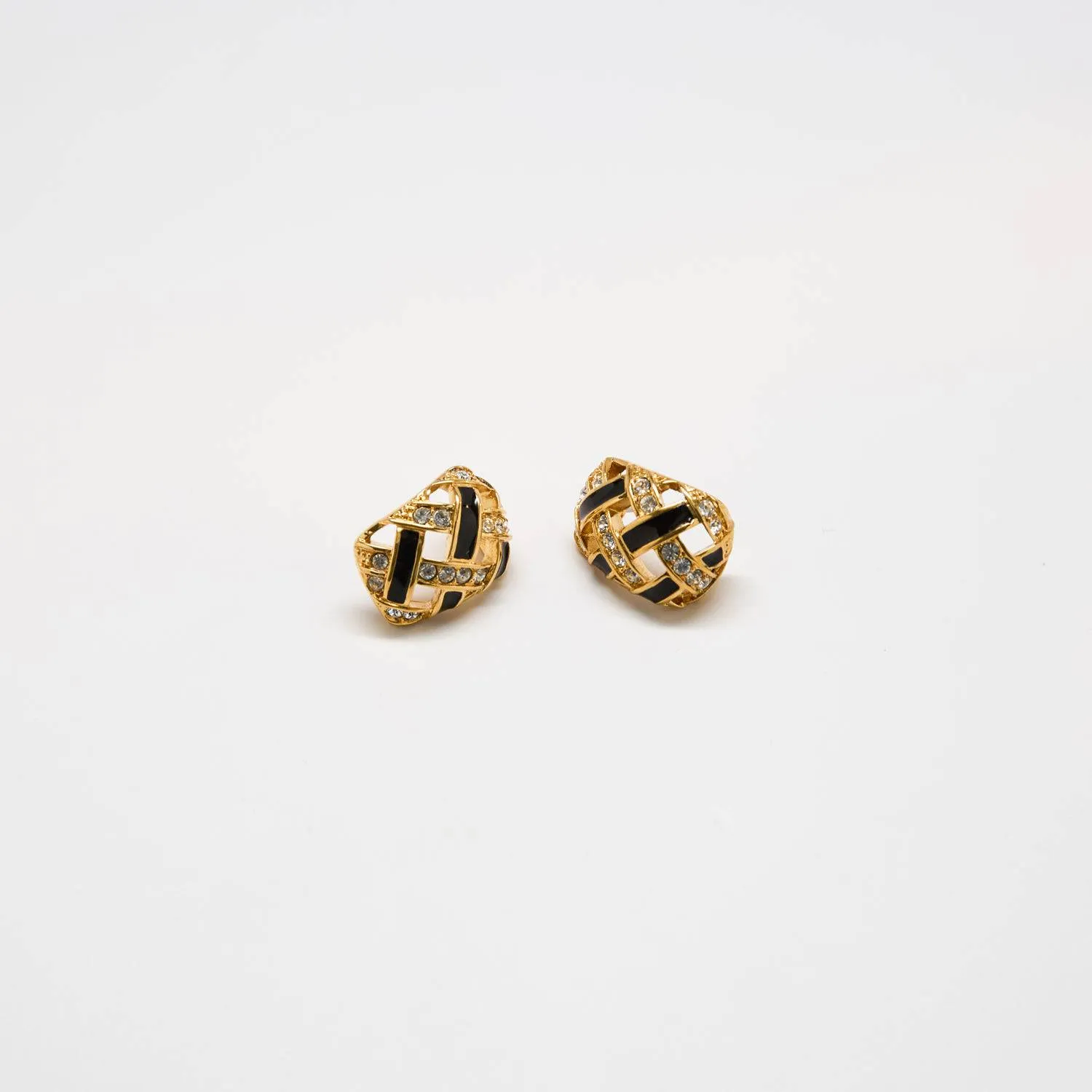Vintage Swarovski Woven Earrings sold by Admiral Row