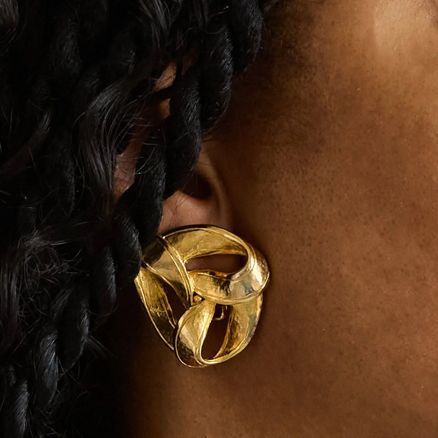 Vintage Trinity Knot Ribbon Earrings sold by Admiral Row product image thumbnail 2