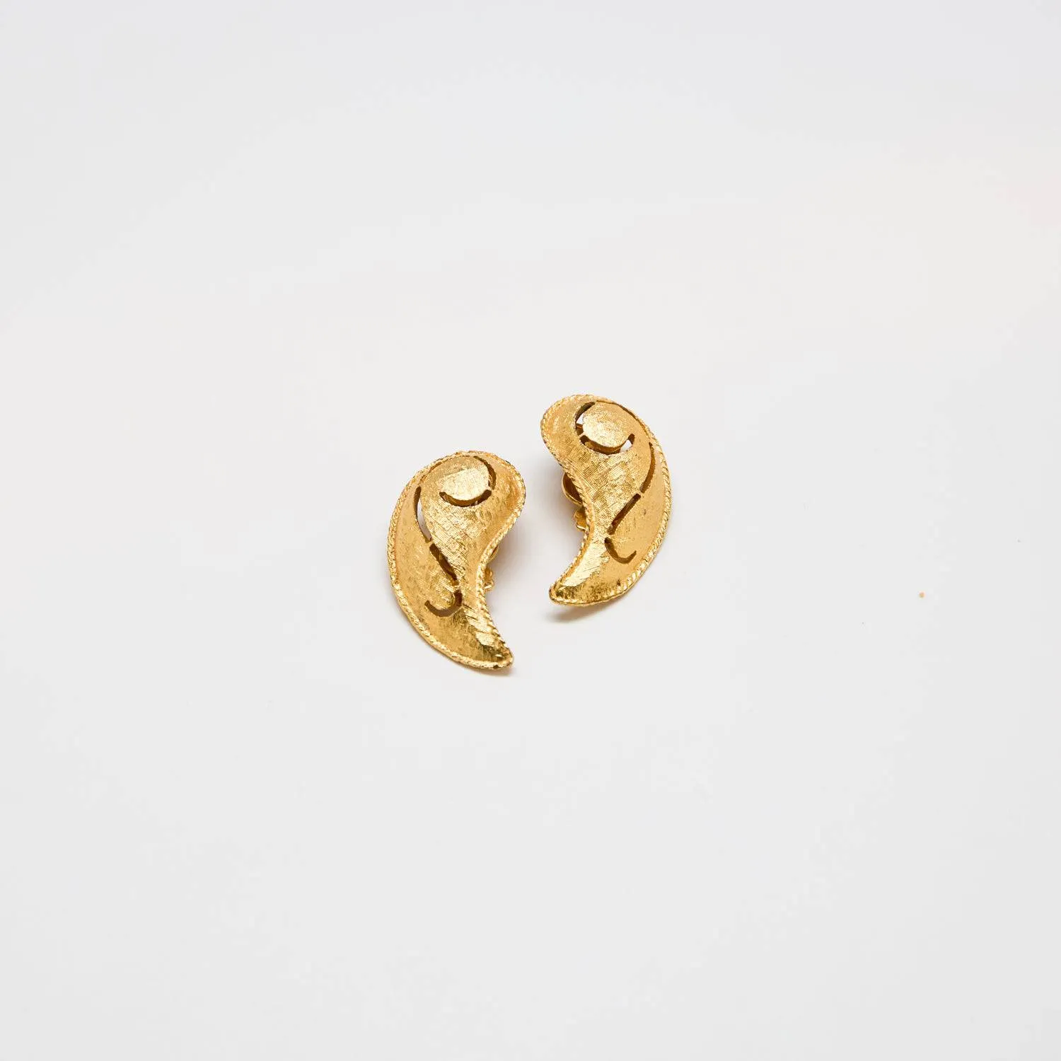 Vintage Gold Paisley Earrings sold by Admiral Row