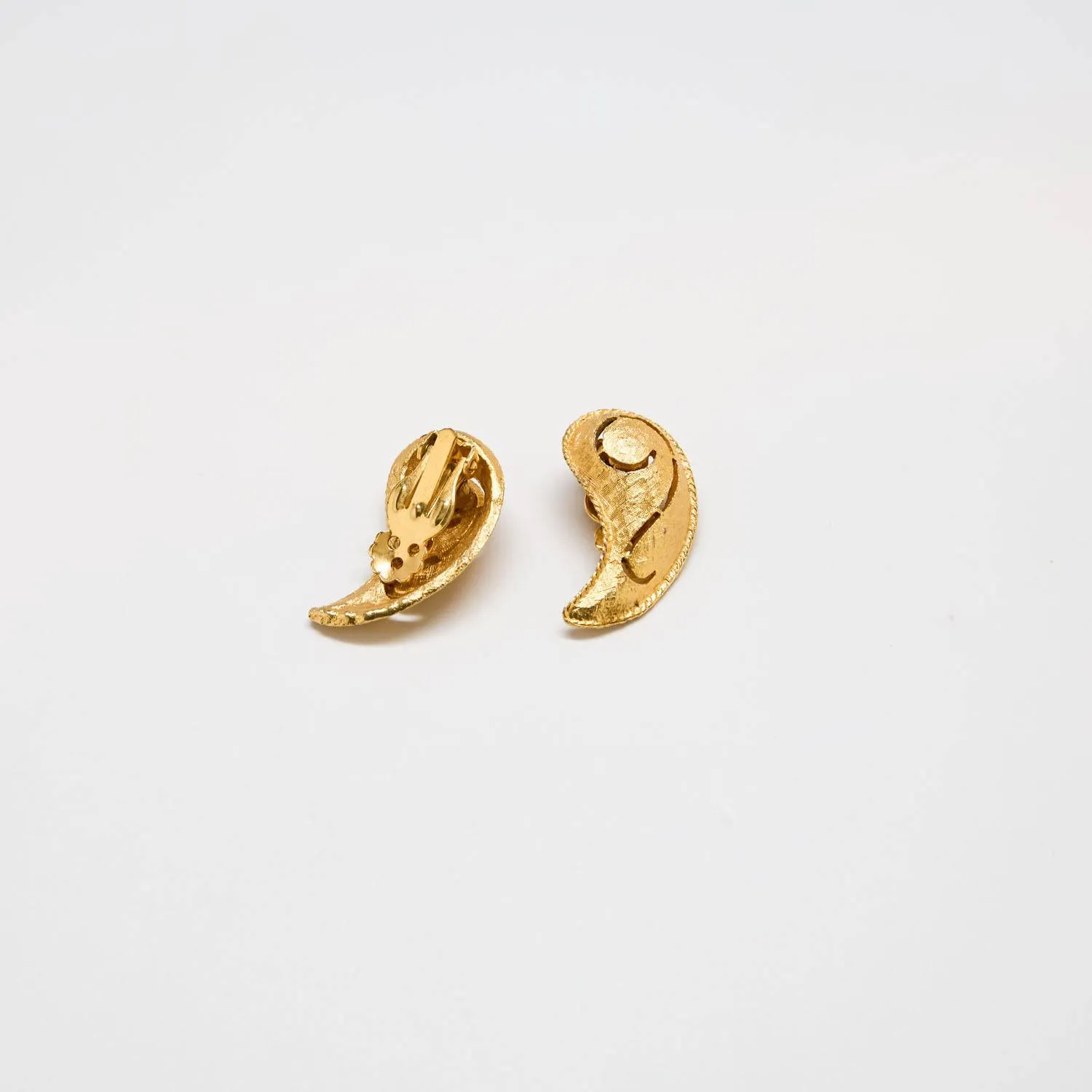 Vintage Gold Paisley Earrings sold by Admiral Row product image thumbnail 3