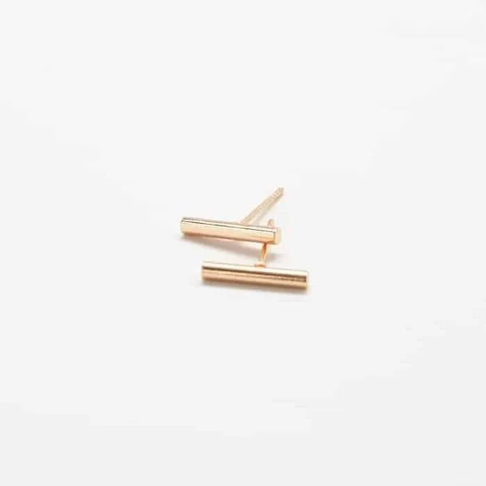 Slim Gold Bar Earrings - Imperfect sold by Admiral Row product image thumbnail 3