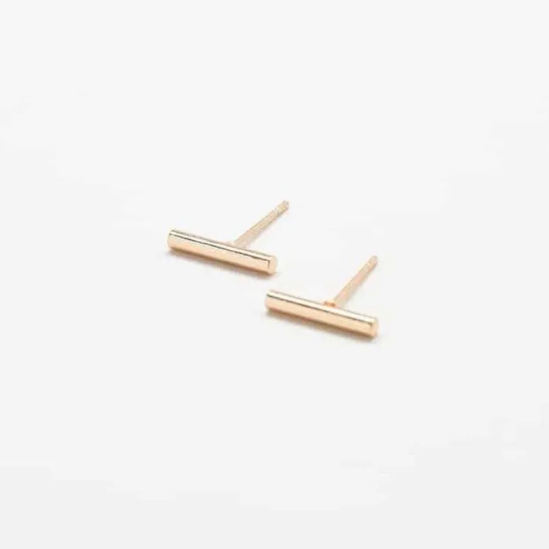 Slim Gold Bar Earrings - Imperfect sold by Admiral Row