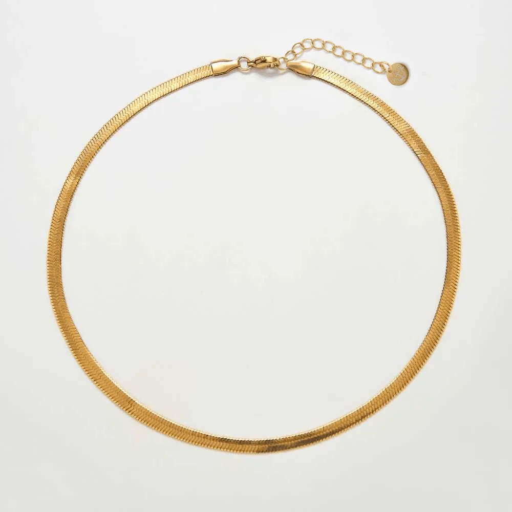Gold Herringbone Necklace - Imperfect sold by Admiral Row