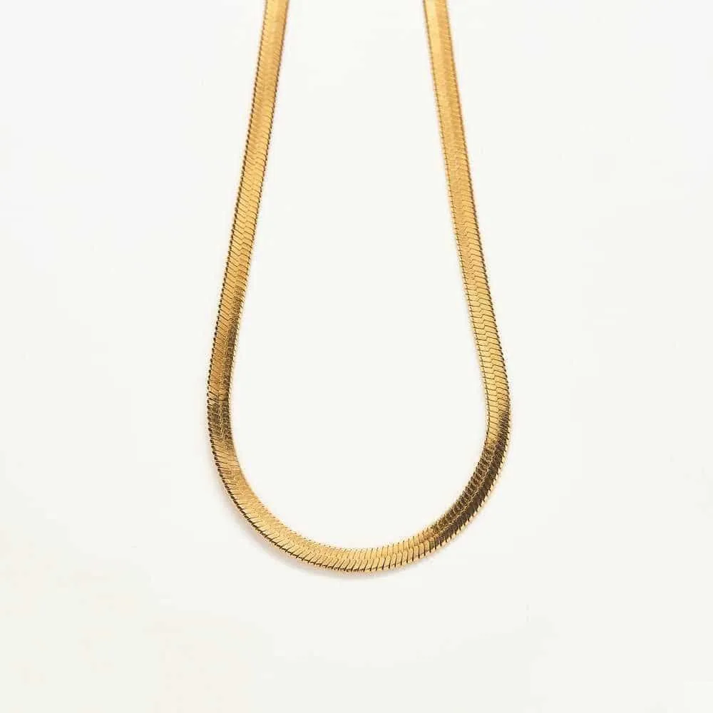 Gold Herringbone Necklace - Imperfect sold by Admiral Row product image thumbnail 3