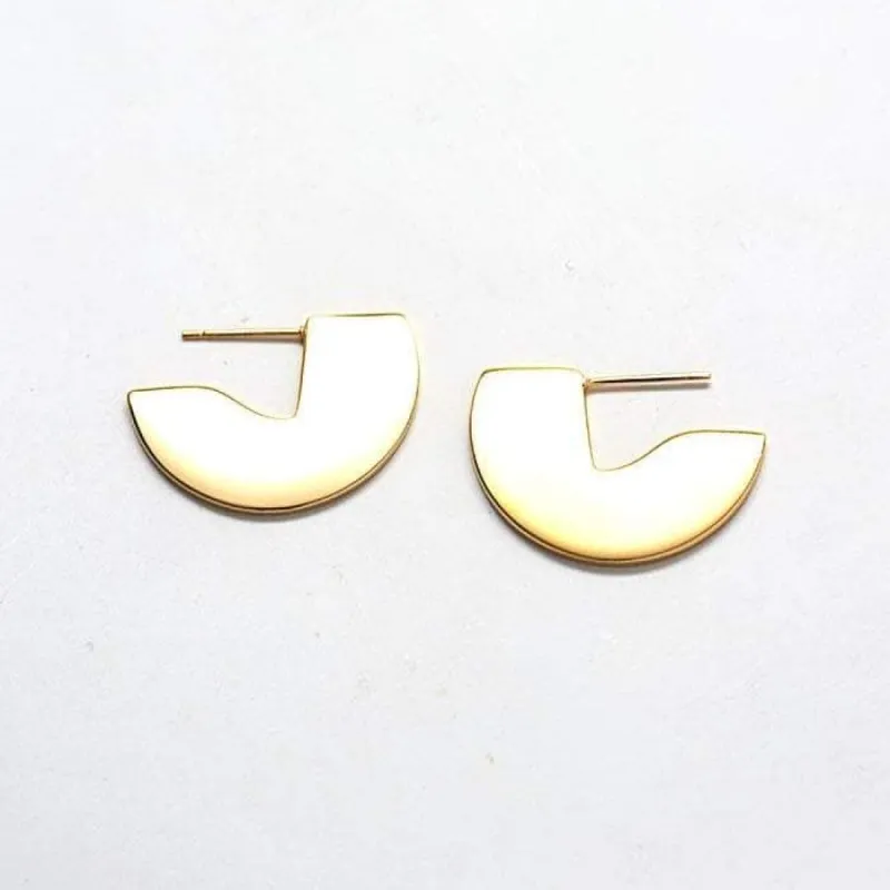 Geometric Mini Semi-Circle Stud Earrings - Imperfect sold by Admiral Row