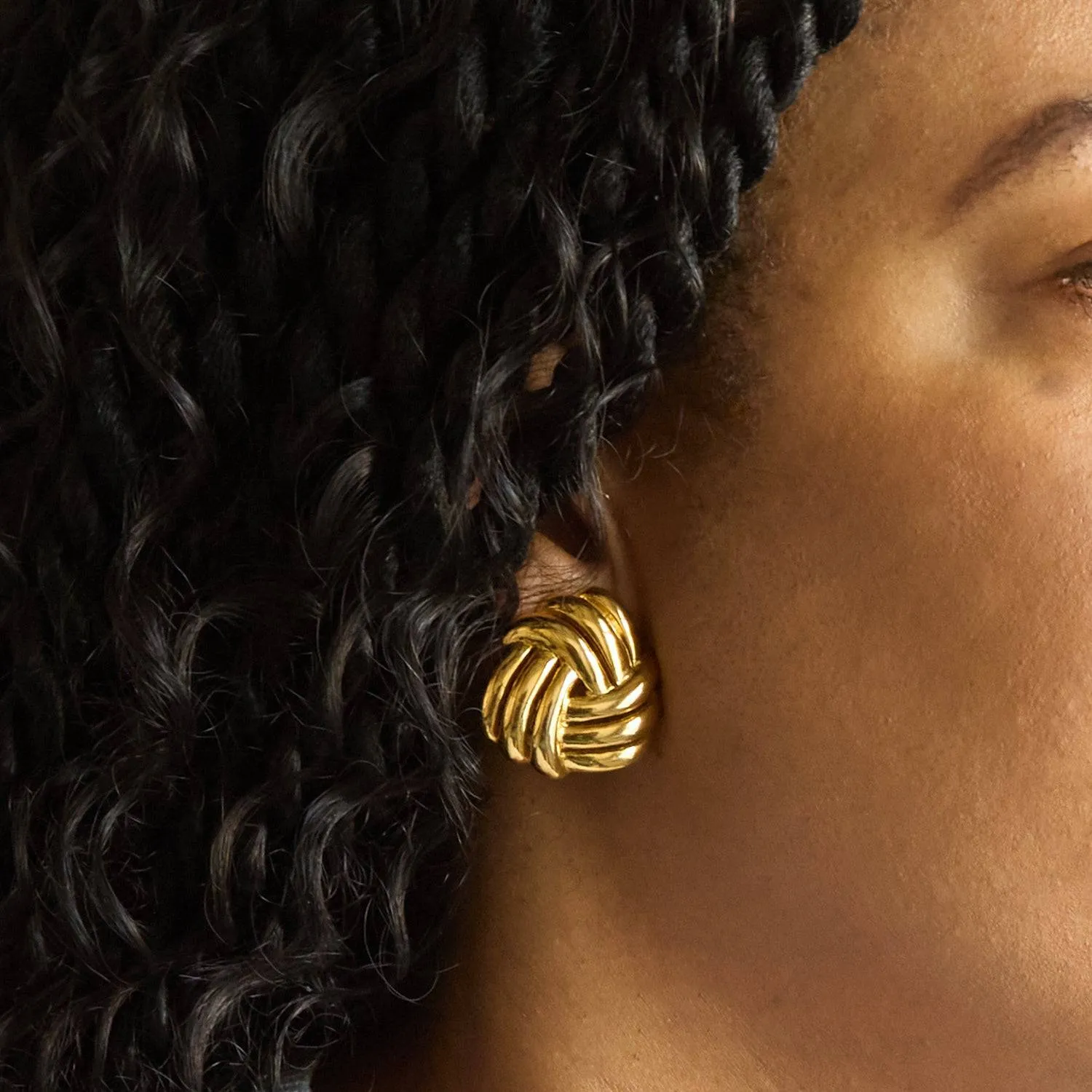 Vintage Woven Infinity Knot Earrings sold by Admiral Row product image thumbnail 2