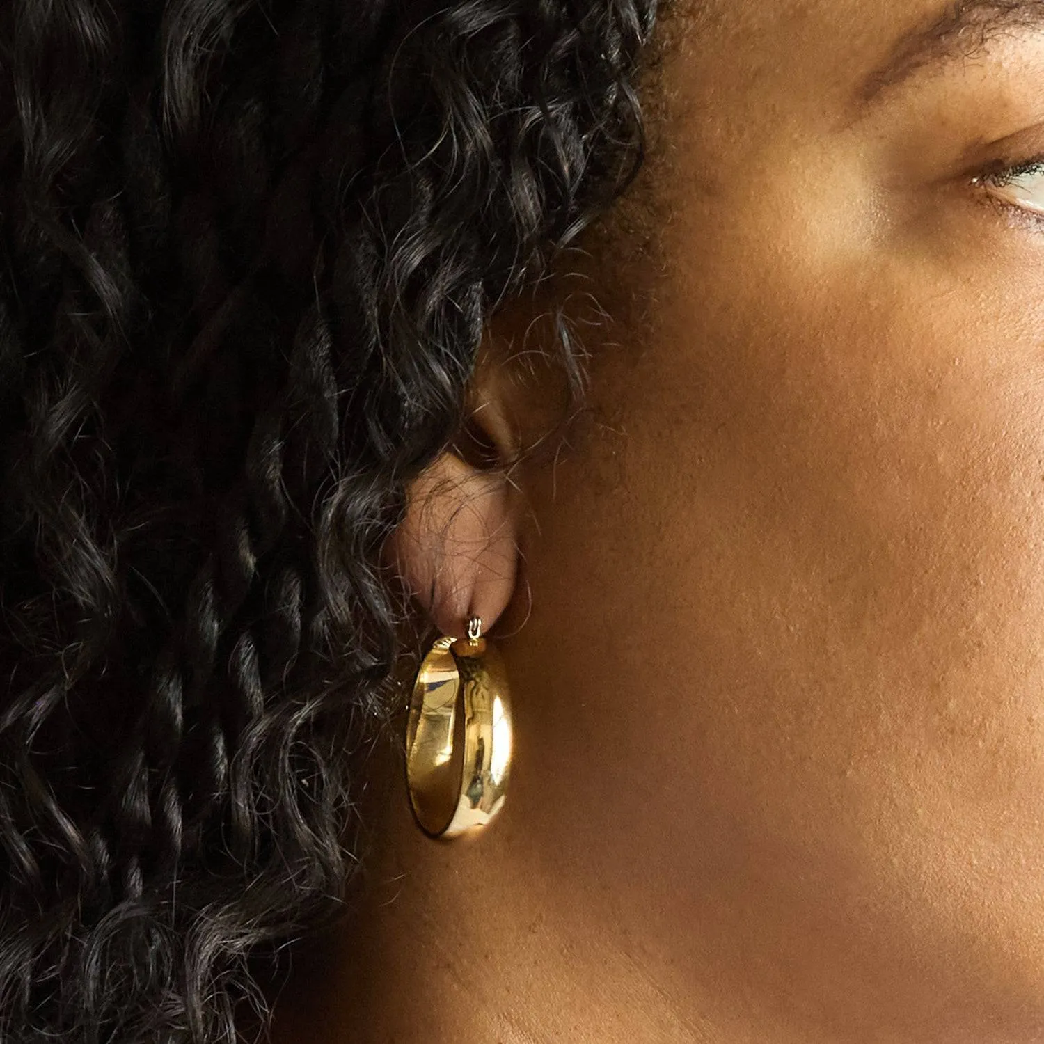 Vintage Classic Gold Hoops sold by Admiral Row product image thumbnail 3