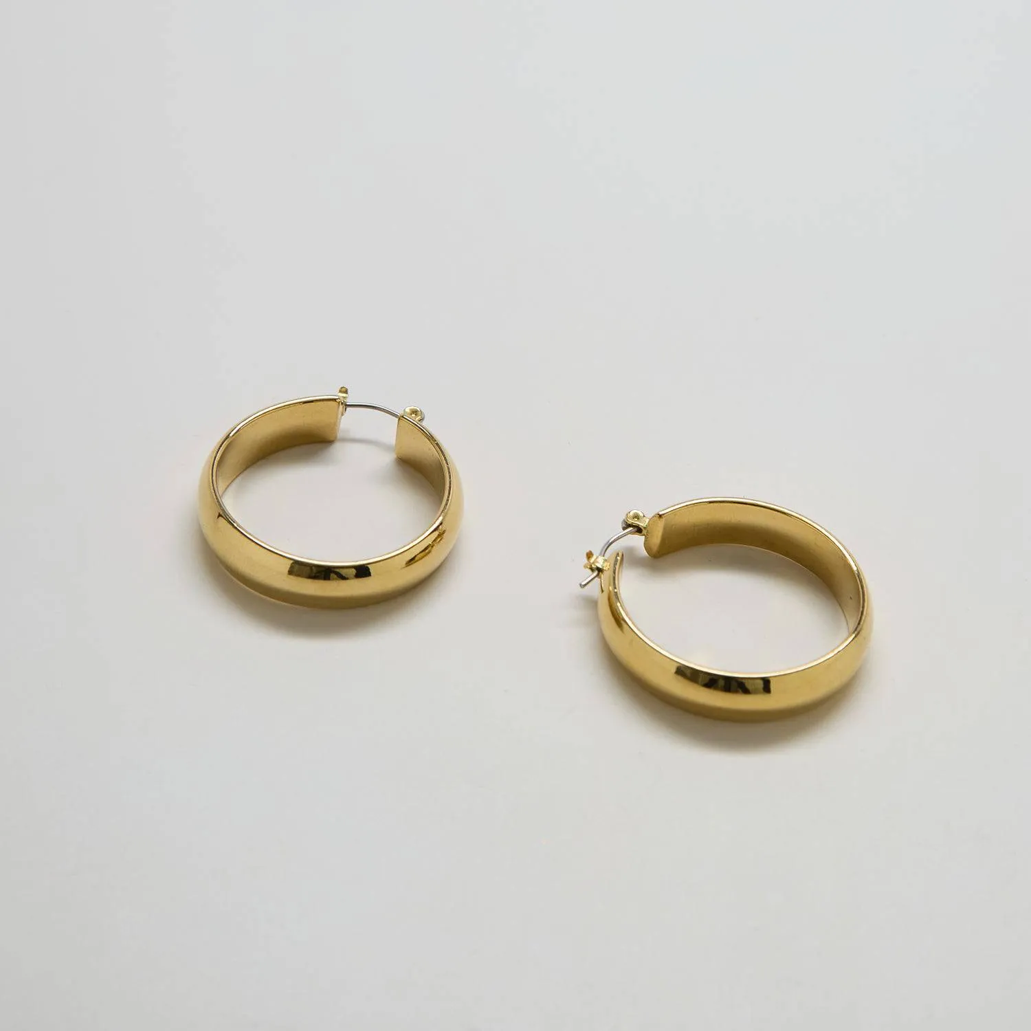 Vintage Classic Gold Hoops sold by Admiral Row product image thumbnail 2