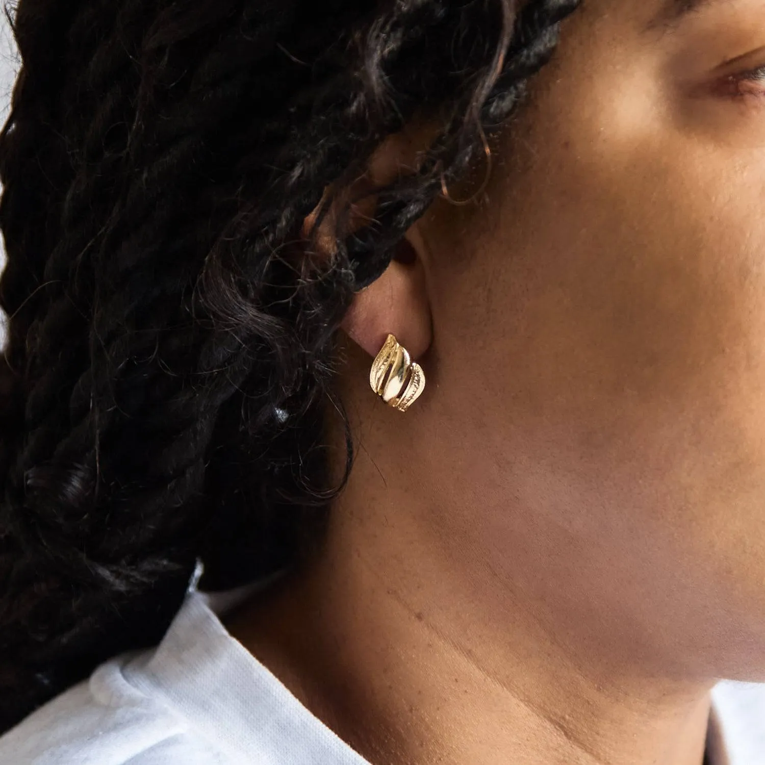 Vintage Gold Ellipse Earrings sold by Admiral Row product image thumbnail 2