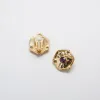 Vintage Purple Rhinestone Shield Earrings sold by Admiral Row