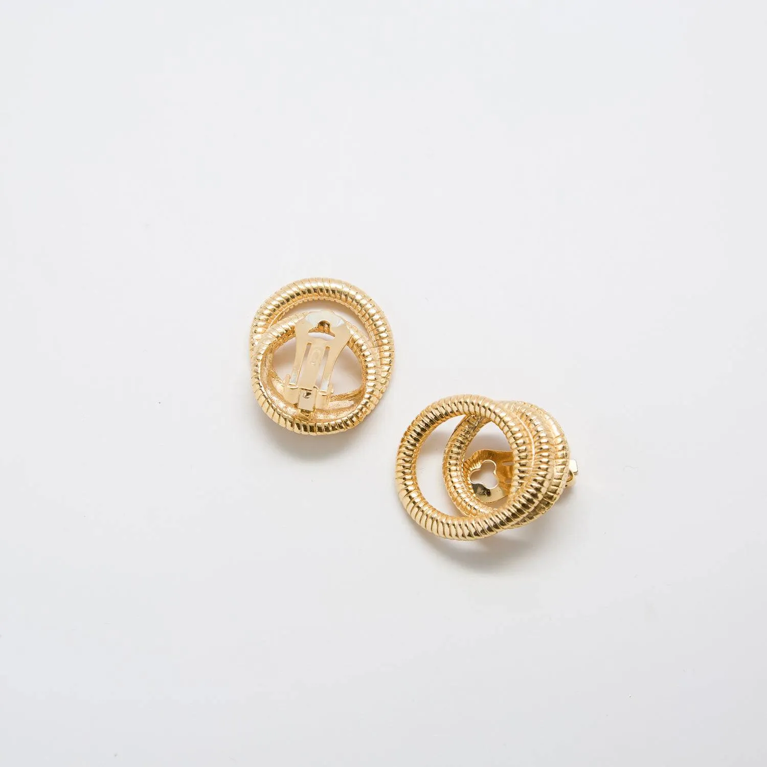 Vintage Gold Coiled Clip-on Earrings sold by Admiral Row product image thumbnail 3