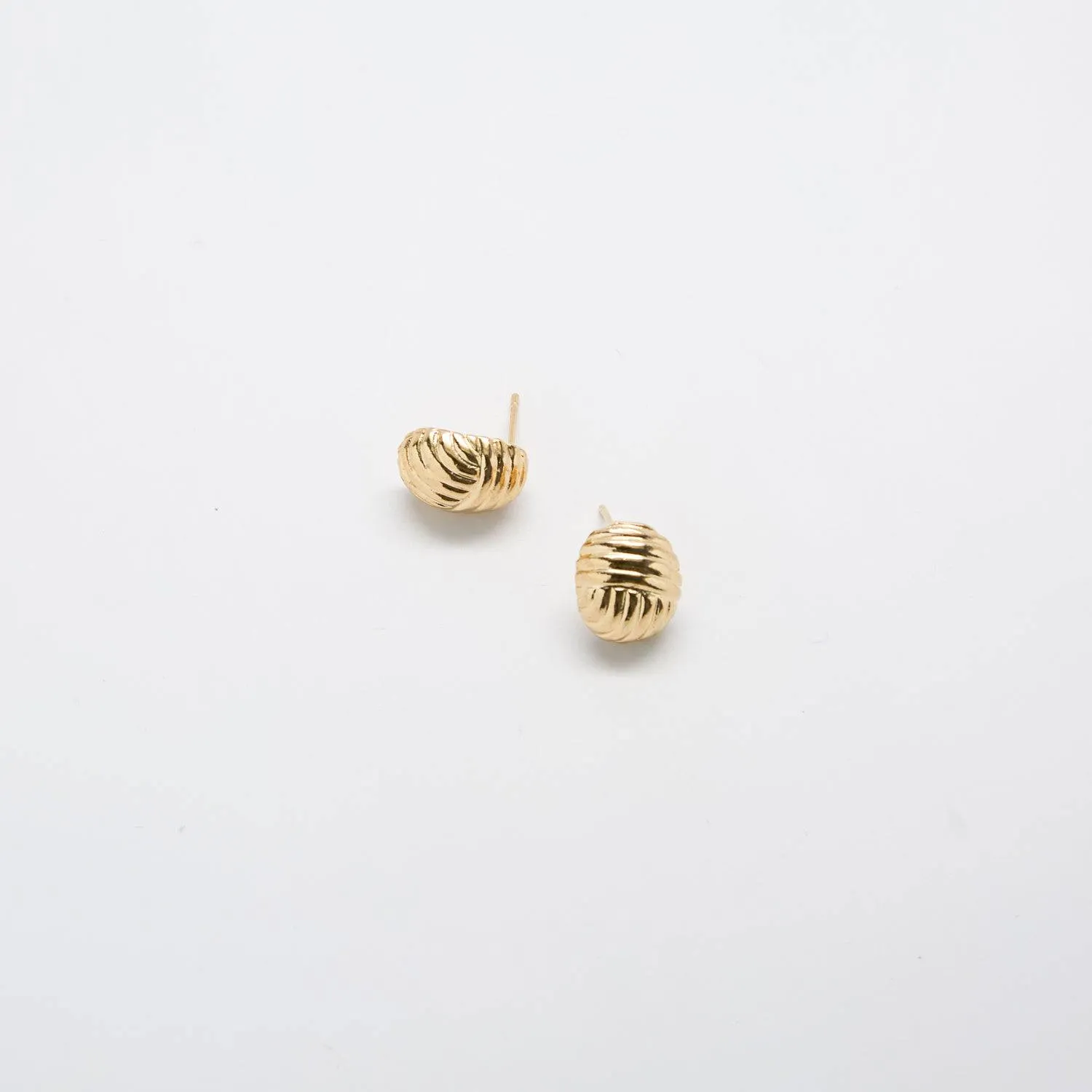 Vintage Tiny Gold Criss-cross Earrings sold by Admiral Row