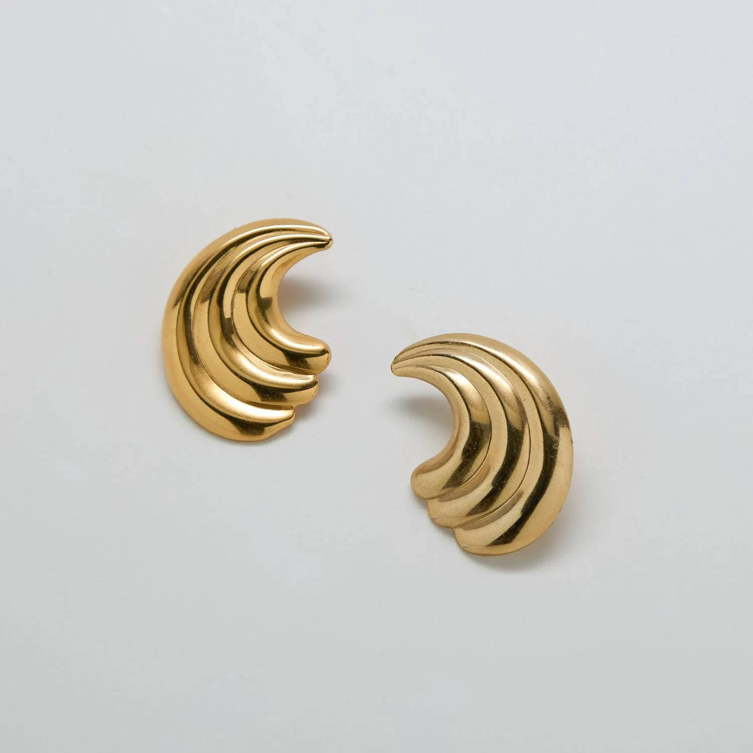 Vintage Gold Swirl Statement Earrings sold by Admiral Row
