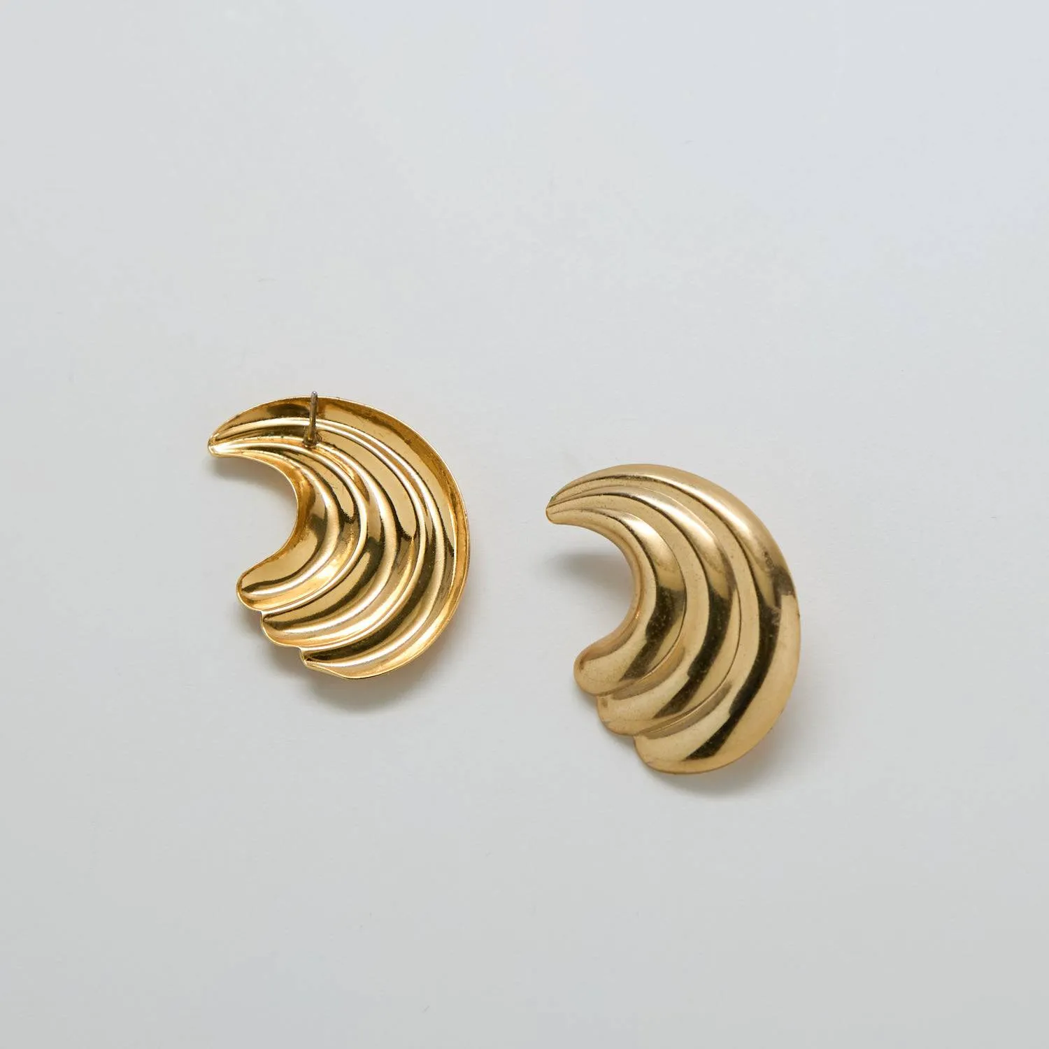 Vintage Gold Swirl Statement Earrings sold by Admiral Row product image thumbnail 3