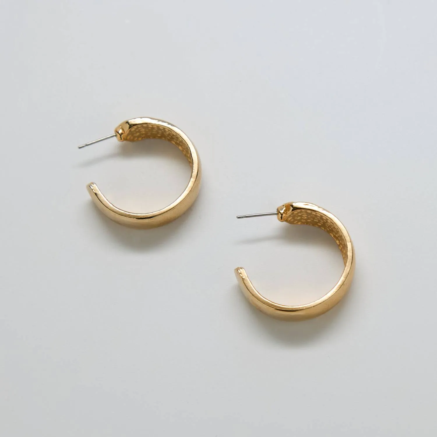 Vintage Gold Medium Hoop Earrings sold by Admiral Row
