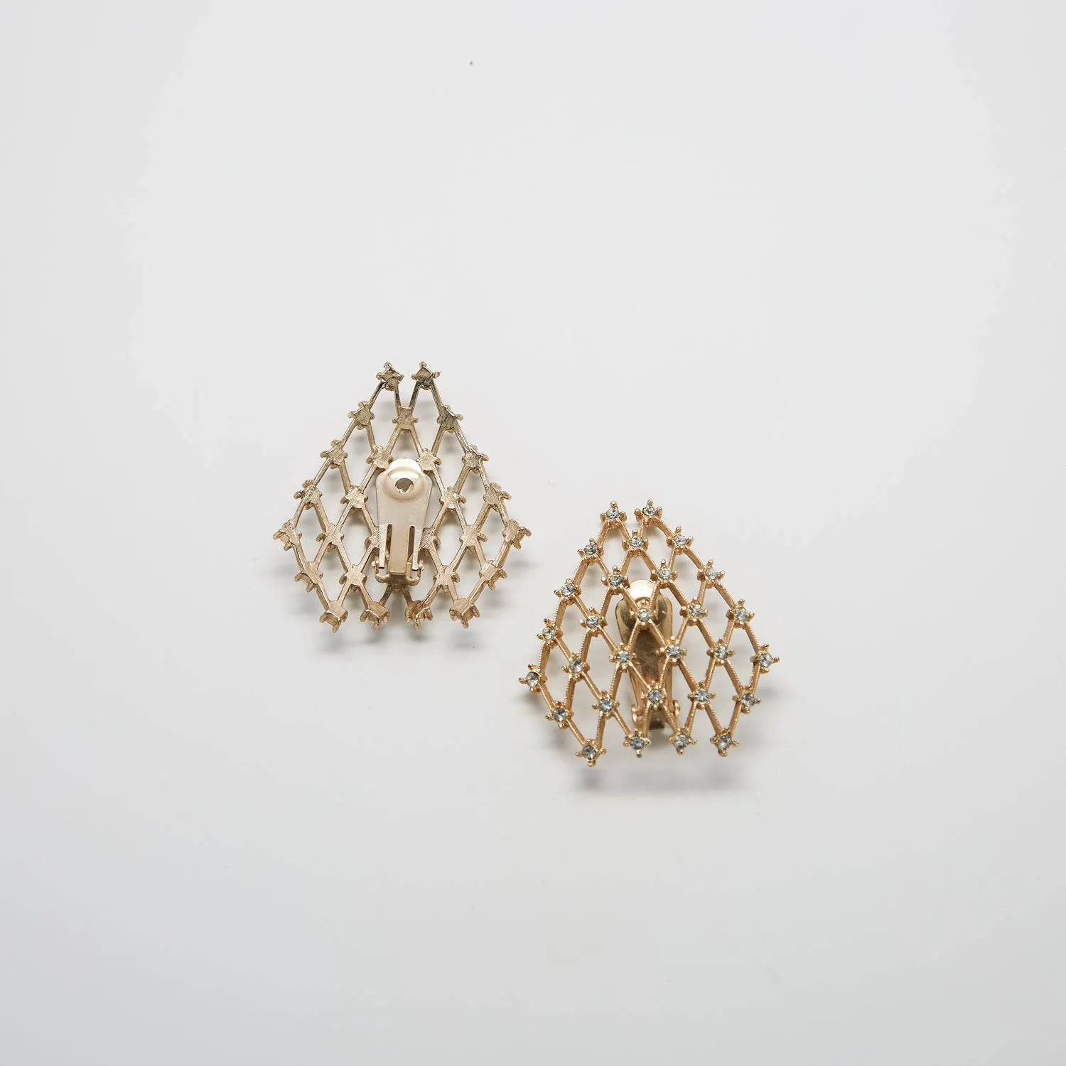 Vintage Pave Fishnet Earrings sold by Admiral Row product image thumbnail 2