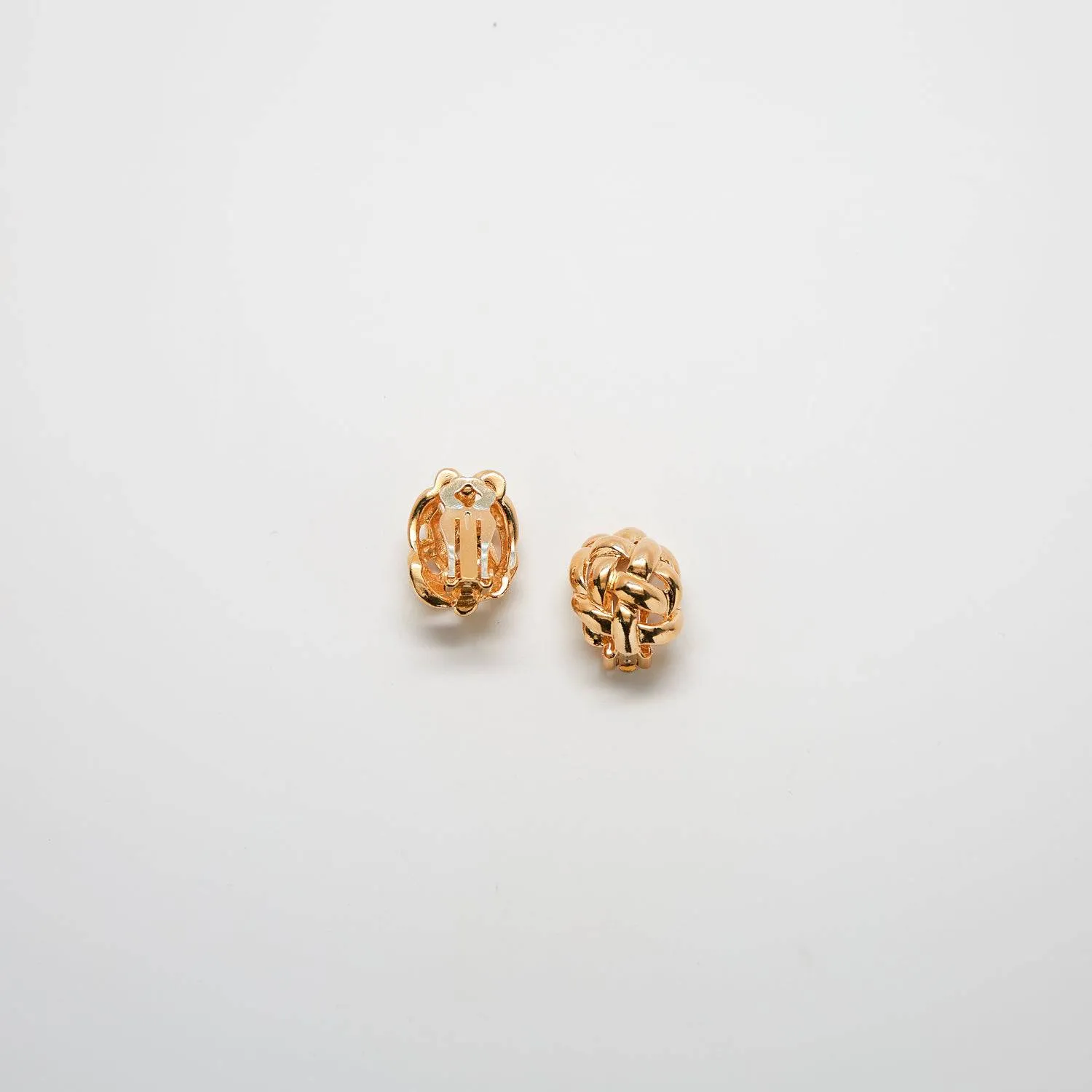 Vintage Gold Woven Dome Earrings sold by Admiral Row product image thumbnail 2