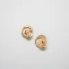 Vintage Gold Rope Loop Earrings sold by Admiral Row
