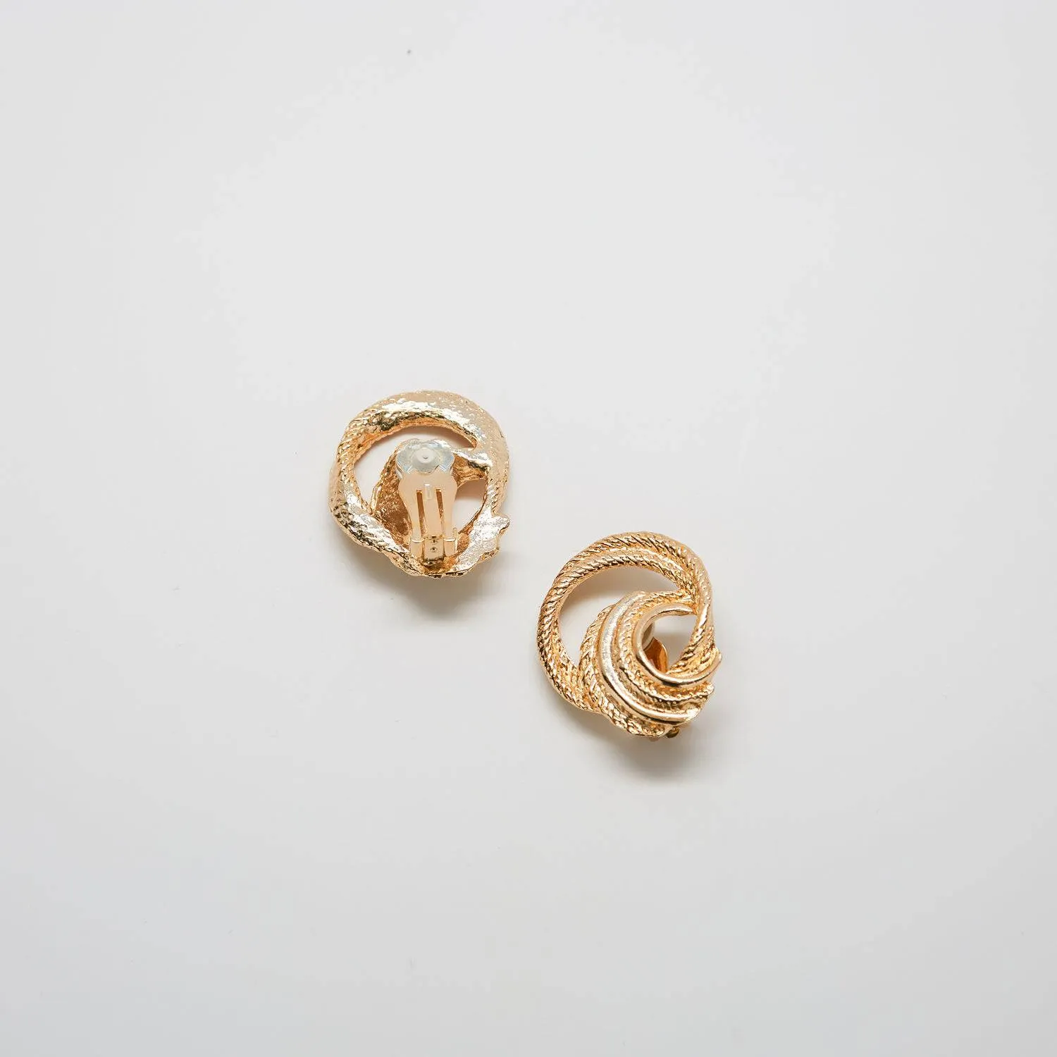 Vintage Gold Rope Loop Earrings sold by Admiral Row product image thumbnail 3