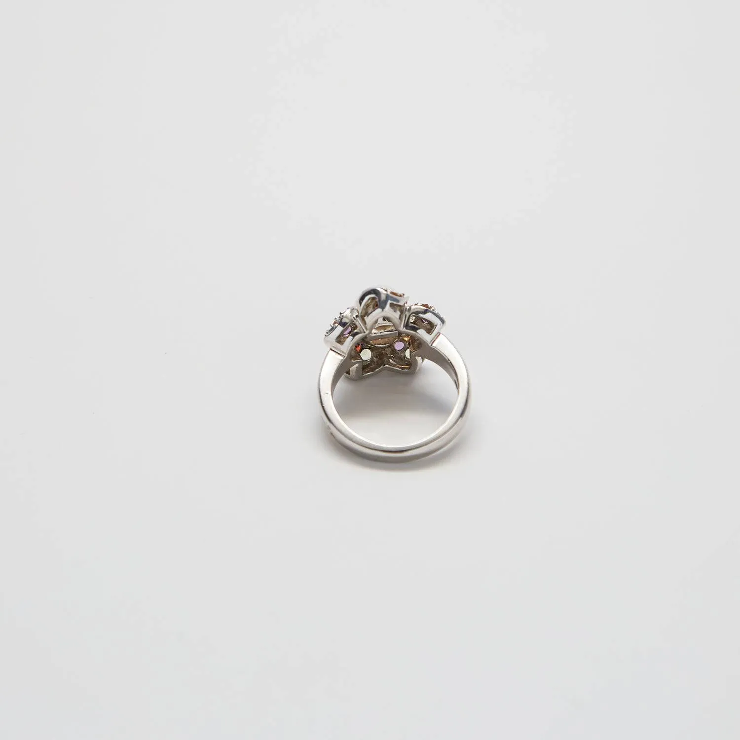 Vintage Multicolor Pave Flower Ring sold by Admiral Row product image thumbnail 3