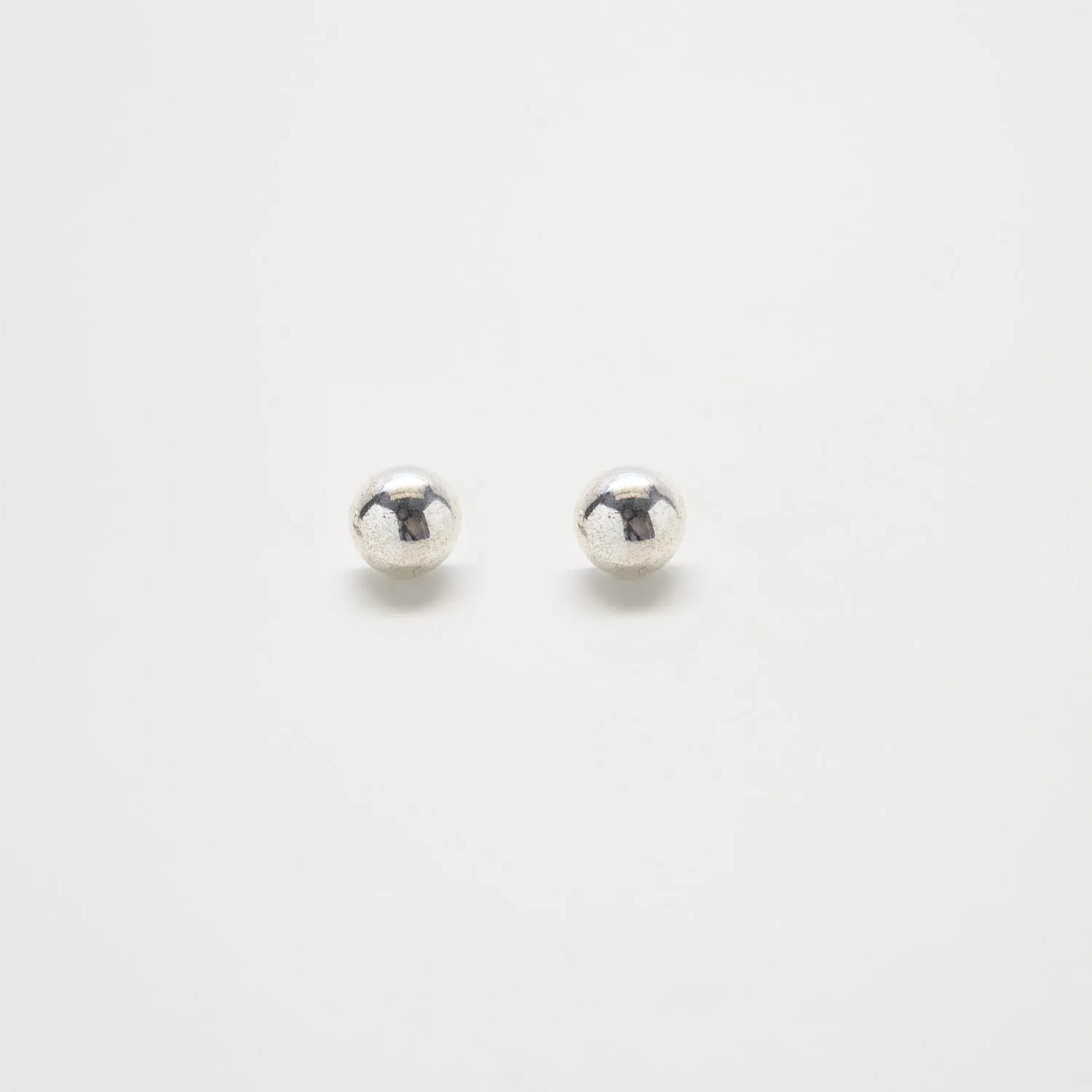 Vintage Silver Mini Dome Stud Earrings sold by Admiral Row