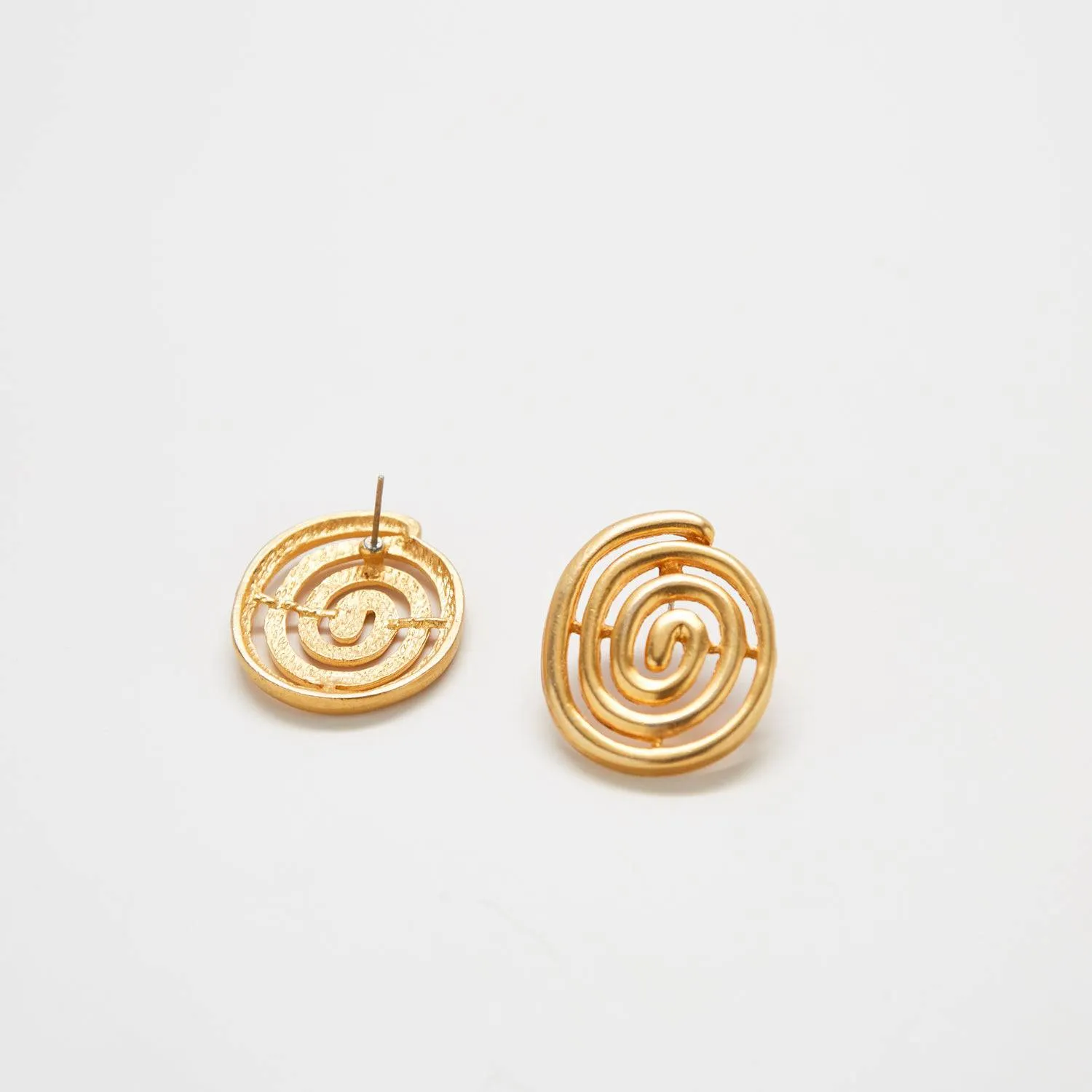 Vintage Gold Spiral Earrings sold by Admiral Row product image thumbnail 3