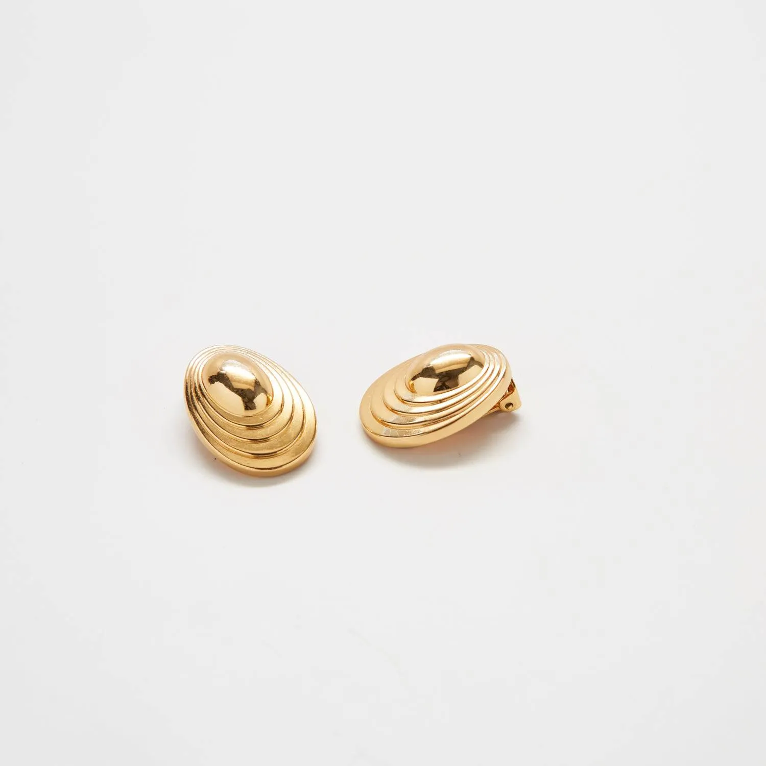 Vintage Christian Dior Oval Clip-on Earrings sold by Admiral Row