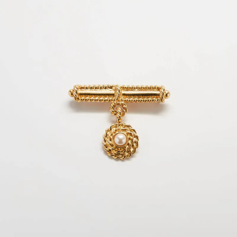 Vintage Pearl and Gold Brooch sold by Admiral Row